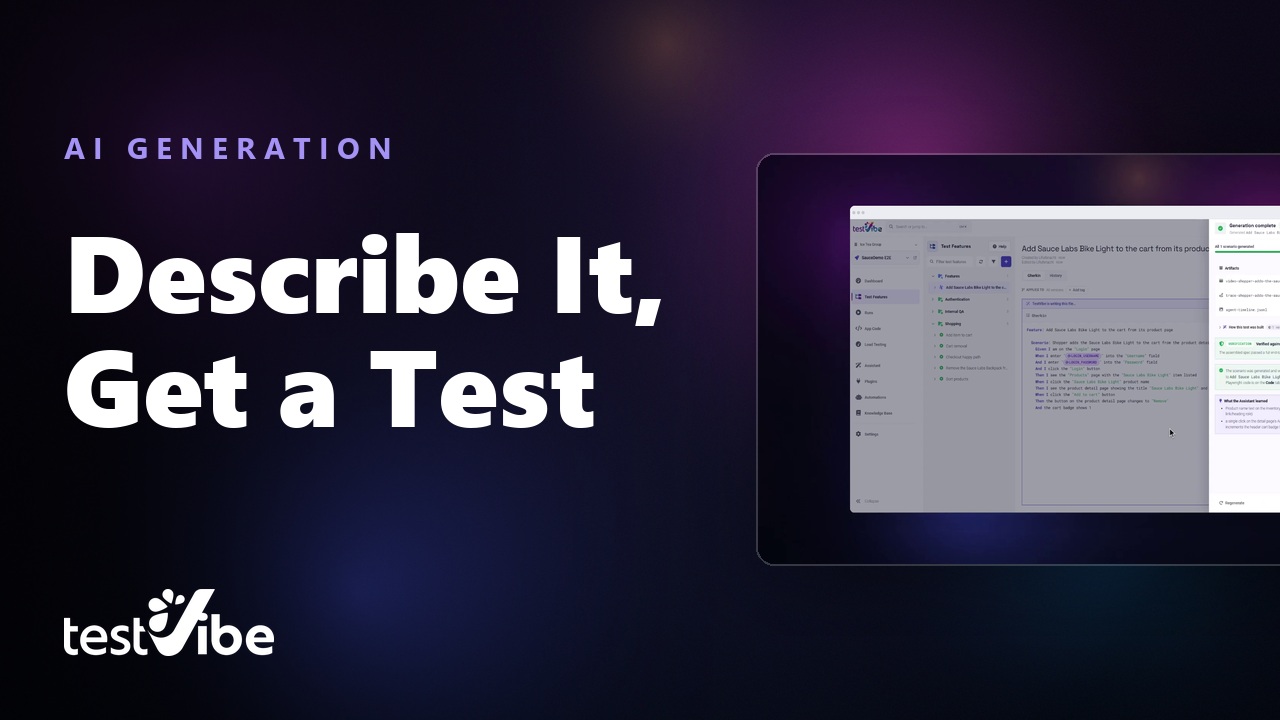 Still from Describe a Test in Plain English and Get Playwright Code