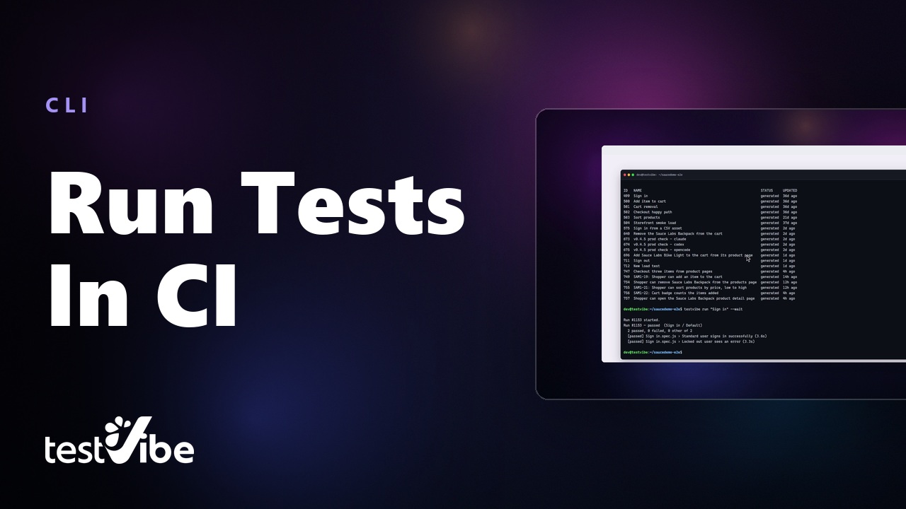 Still from Run Playwright Tests From the Command Line | TestVibe CLI