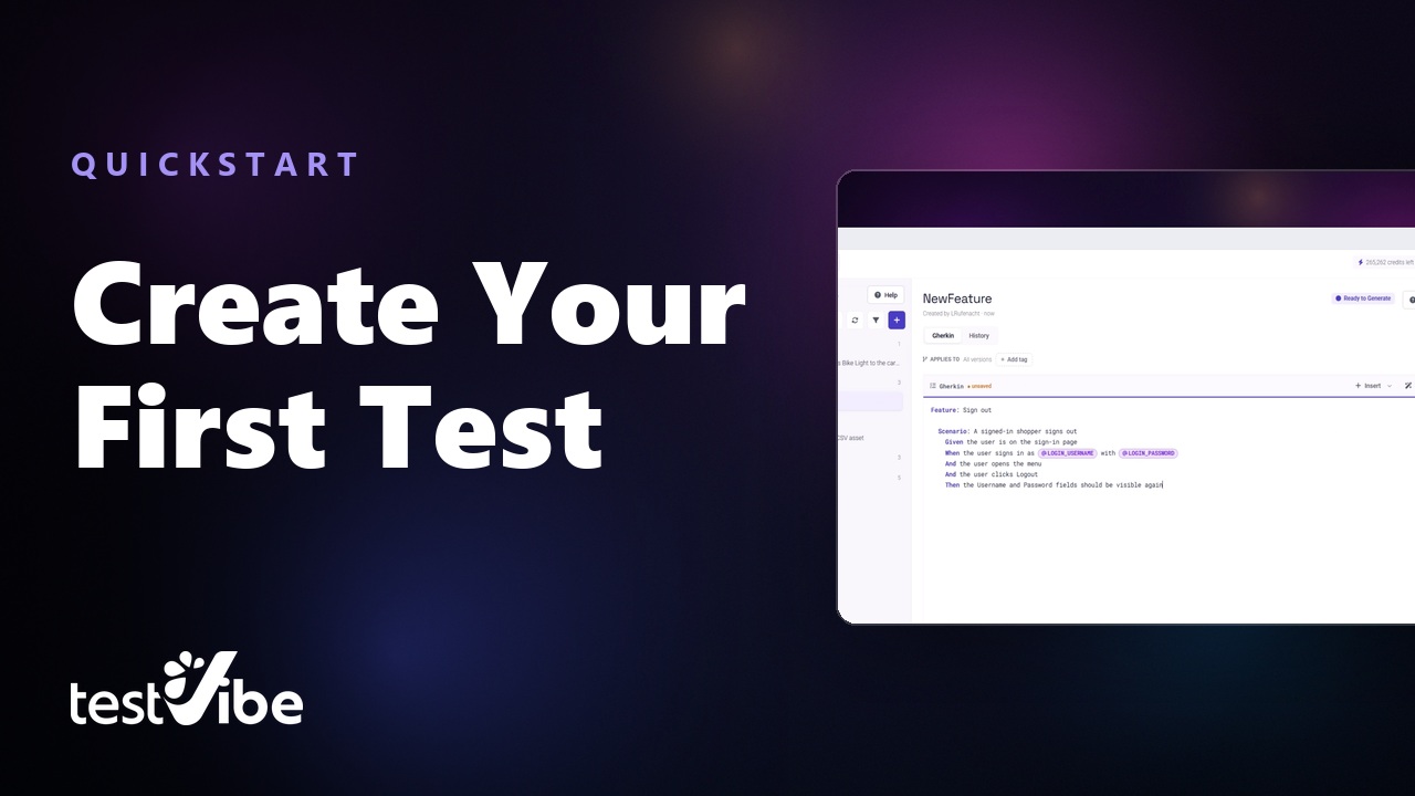 Still from Write a Playwright Test in Plain English | TestVibe Quickstart