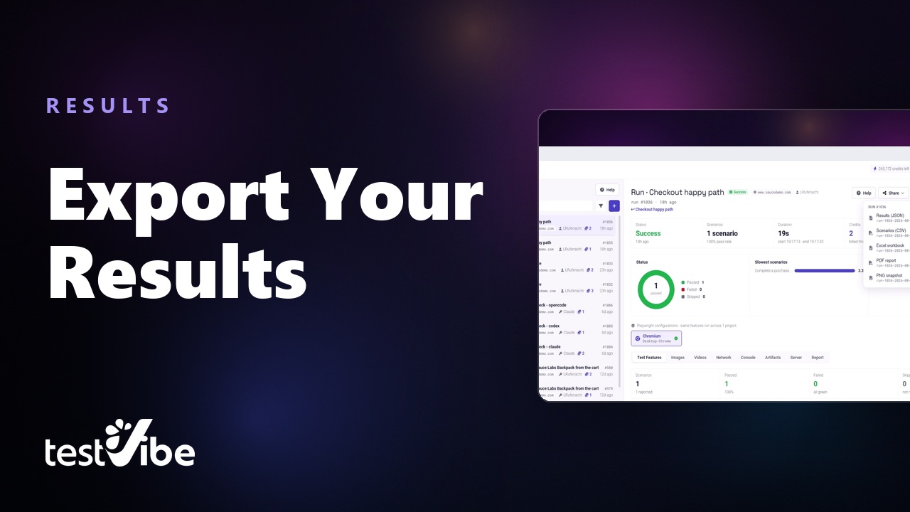 Still from Export Playwright Test Results to JSON, CSV, Excel or PDF